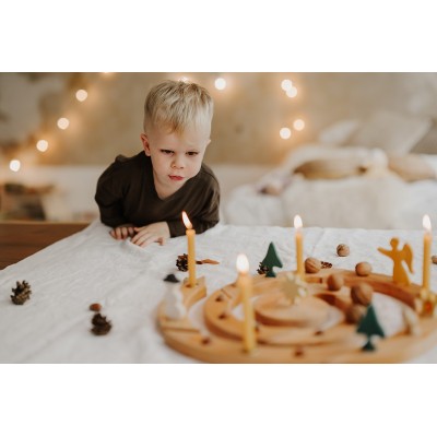 Amber beeswax candles (100%) PU 12 pcs.