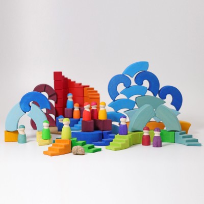 Rainbow staircase roofs