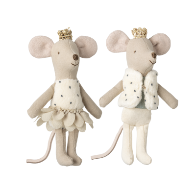 Echte Zwillingsmäuse, kleine Schwester und kleiner Bruder in einer Schachtel