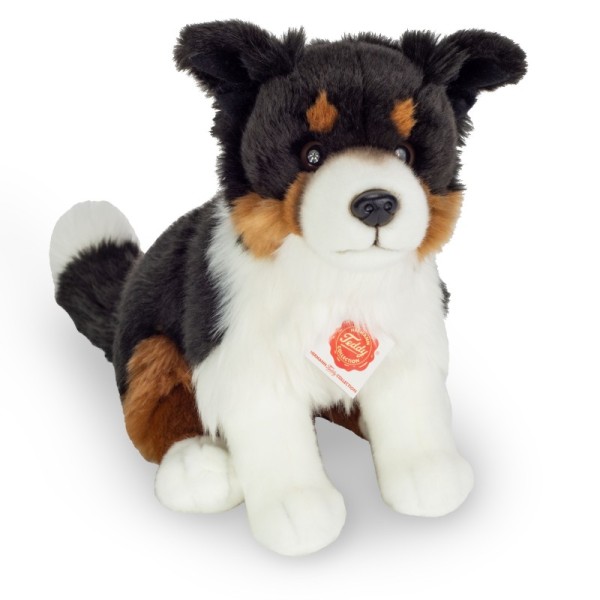 Tri-color Border Collie sitzend 30 cm