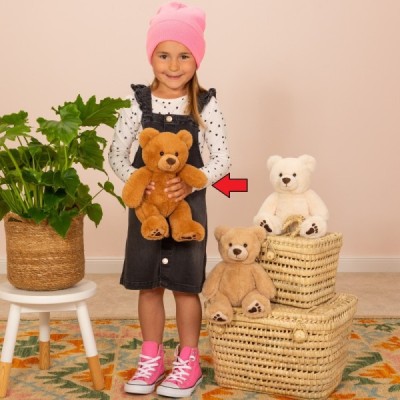 Brown teddy bear with paws 31 cm