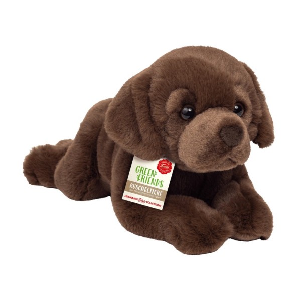 Labrador sdraiato marrone cioccolato 32 cm