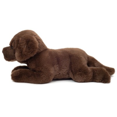 Labrador sdraiato marrone cioccolato 32 cm