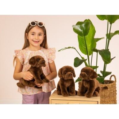 Labrador sitting dark brown 25 cm