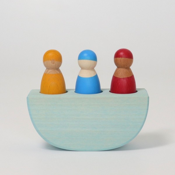 Three friends in a boat