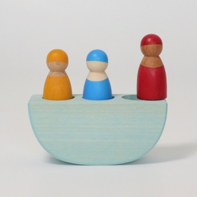 Three friends in a boat